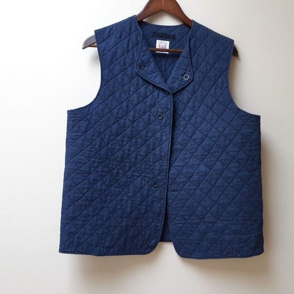 Vintage Other - navy blue quilted vest